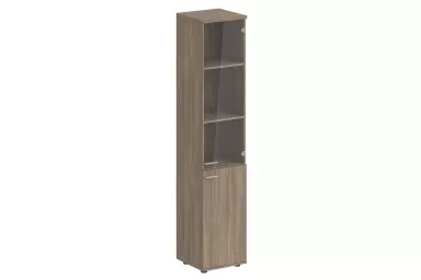 Шкаф высокий (2-х дверный со стеклом) правый HDF