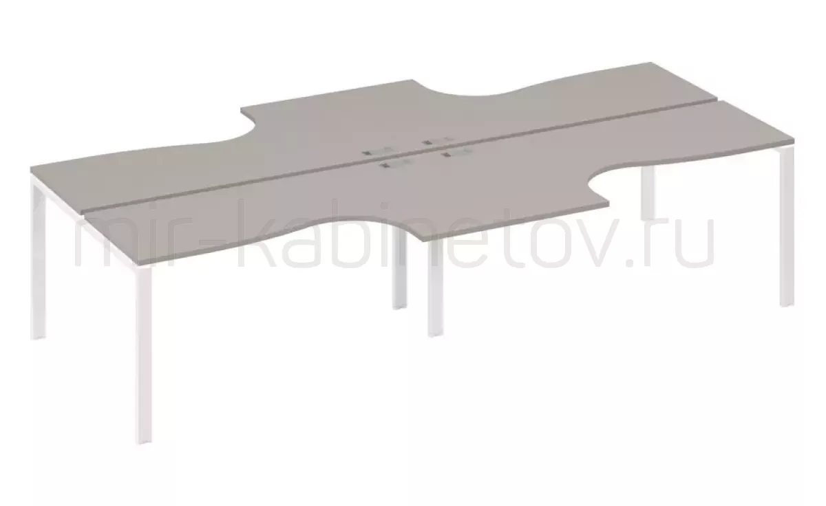 Рабочая станция со столами м/к UNO (4х160) – фото 1