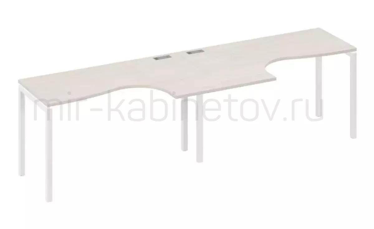 Рабочая станция со столами м/к DUE (2х140) – фото 1