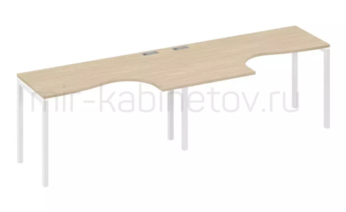 Рабочая станция со столами м/к DUE (2х140) – фото 1