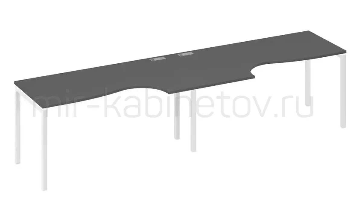 Рабочая станция со столами м/к DUE (2х160) – фото 1