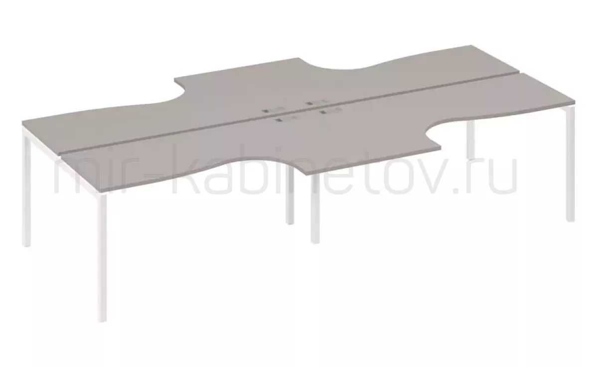 Рабочая станция со столами м/к DUE (4х160) – фото 1