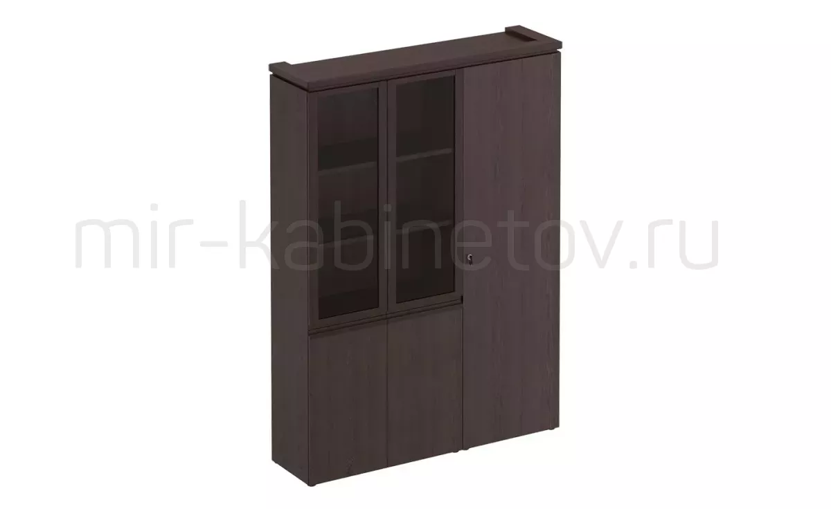 Шкаф комбинированный (со стеклом + для одежды узкий) – фото 1