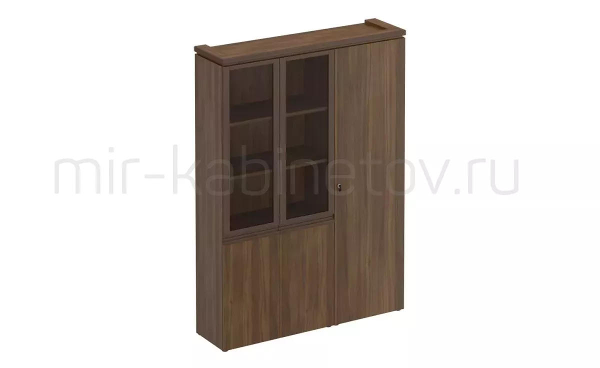 Шкаф комбинированный (со стеклом + для одежды узкий) – фото 1