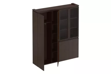 Шкаф комбинированный (для одежды + со стеклом)