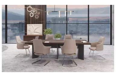Мебель для переговорных Feigelali Melamine Walnut Hairline/Meteor Grey – фото 5