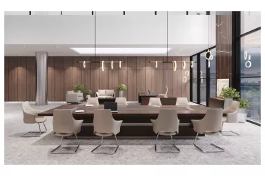 Мебель для переговорных Feigelali Veneer Walnut/Meteor Grey