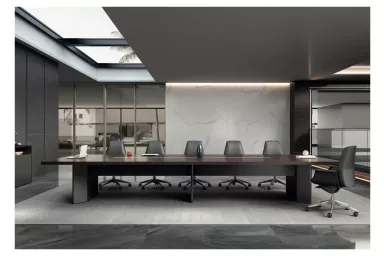 Мебель для переговорных Feigelali Melamine Walnut Hairline/Meteor Grey
