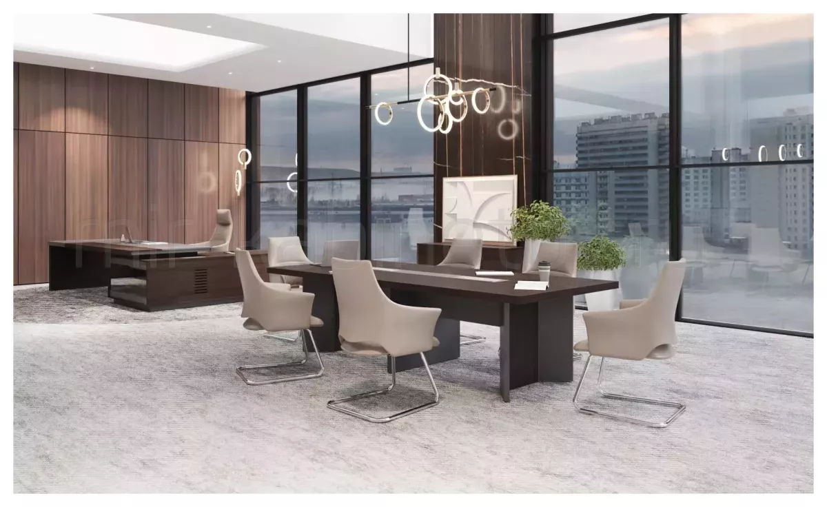 Мебель для переговорных Feigelali Melamine Walnut Hairline/Meteor Grey – фото 4