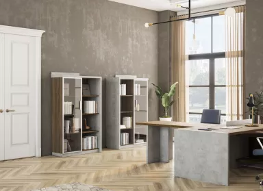 Кабинет руководителя WOOD & STONE Дуб Чарльстон/Бетон Чикаго – фото 4
