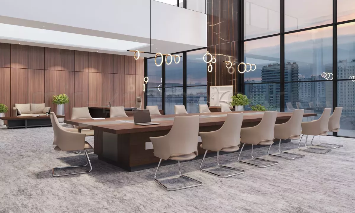 Кабинет руководителя Feigelali Veneer Walnut/Meteor Grey – фото 4