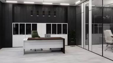 Кабинет руководителя Кортез Венге/Белый бриллиант – фото 2