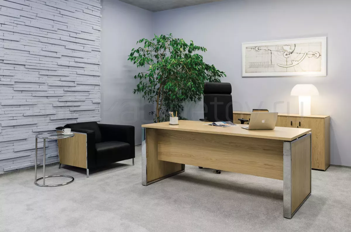 Мягкая офисная мебель Vispo Wood Светлый дуб/Черный – фото 1