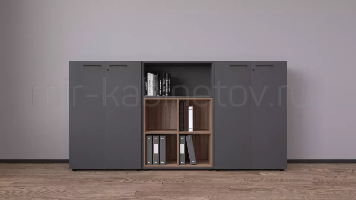Кабинет руководителя Кортез Темный шимо/Графит – фото 10